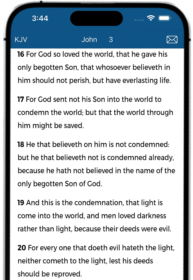 Screenshot of Bible app on iPhone