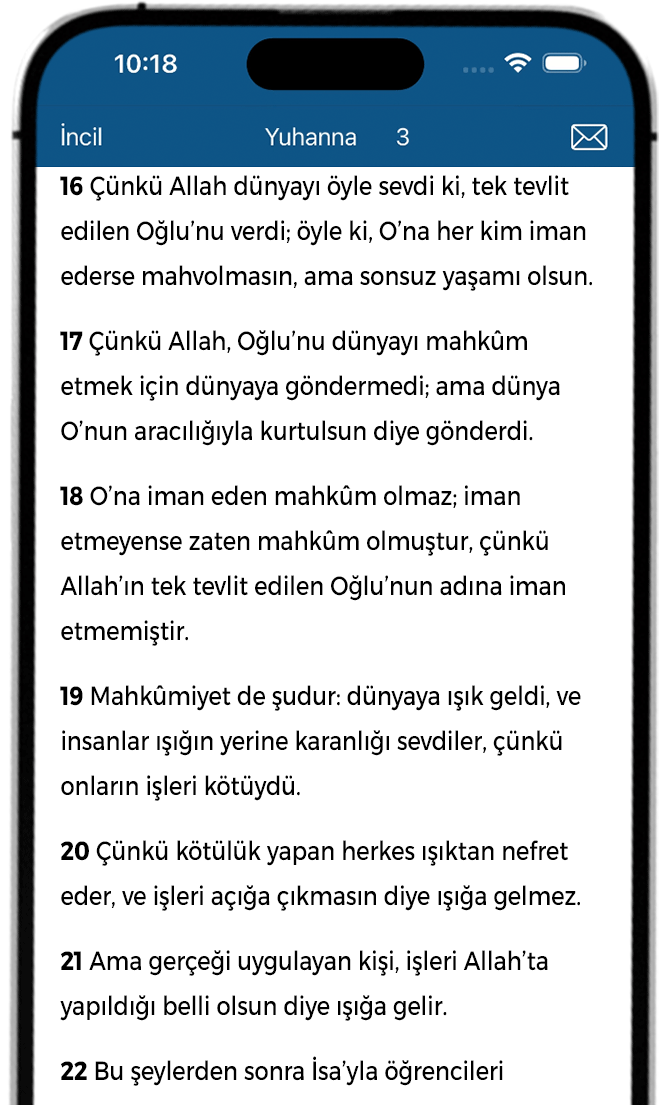 Screenshot of Bible app on iPhone